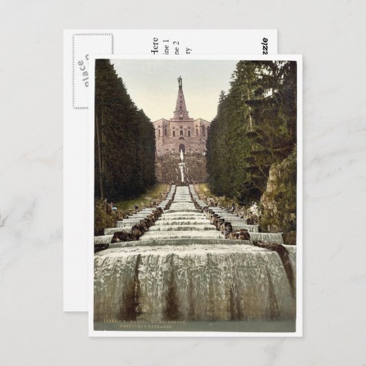 ヘラクレスとカスカデス、ウィルヘルムショエ、カッセル ポストカード (正面/裏面)