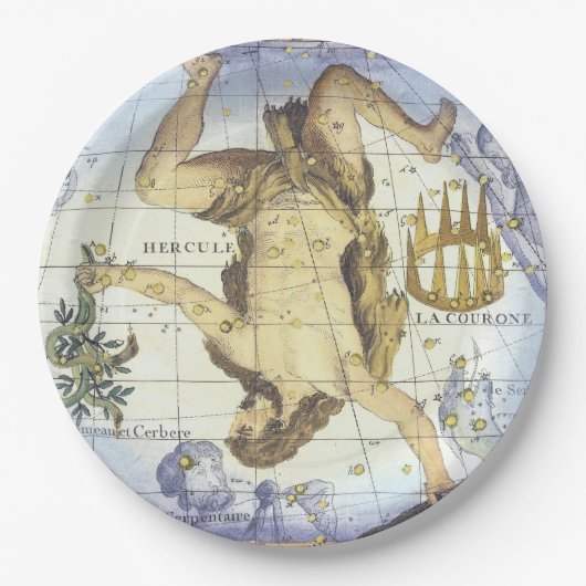 ヘラクレスとジョン・フラムステードの王冠 ペーパープレート (正面)