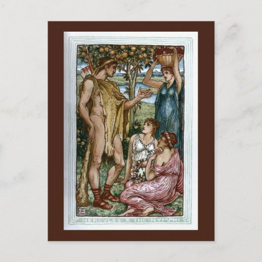 ヘラクレスとニンフ ポストカード (正面)