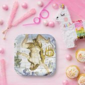 ヘラクレスと王冠のヴィンテージ天球図 ペーパープレート (パーティー)