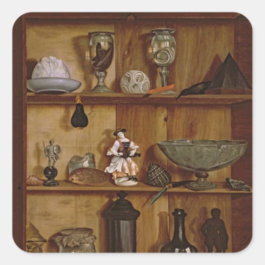 ヘラクレスの彫像を持つトロンプ・ロエイル スクエアシール (正面)