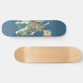 ヘラクレスの日本人のWoodblockの入れ墨されたプリントSkatebo スケートボード (横)