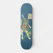 ヘラクレスの日本人のWoodblockの入れ墨されたプリントSkatebo スケートボード (正面)