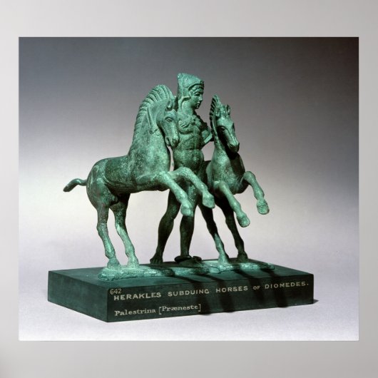 ヘラクレスはディオメーデースの馬を征服した ポスター (正面)