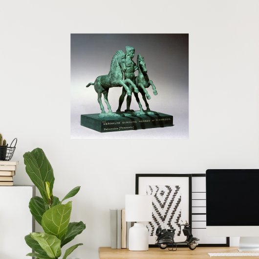 ヘラクレスはディオメーデースの馬を征服した ポスター (ホームオフィス)