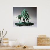 ヘラクレスはディオメーデースの馬を征服した ポスター (キッチン)