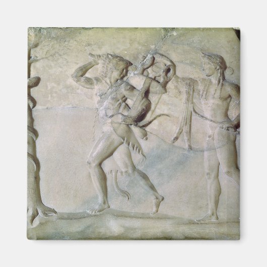 ヘラクレスを描いた錠剤 マグネット (正面)