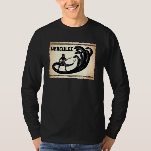 ヘラクレス対ヒドラ・ギリシャ神話ファン古代Gre Tシャツ (正面)