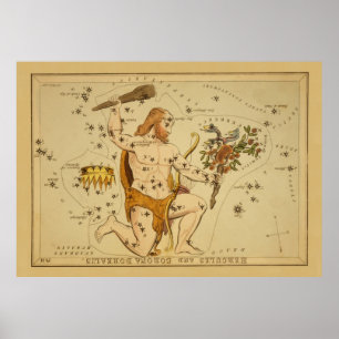 ヘラクレス – ヴィンテージ星図 ポスター