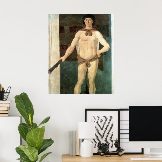ヘラクレス – Piero della Francesca - 1465 ポスター (ホームオフィス)