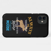 ヘラジカになれるなら自分らしく生きろ ギフト Case-Mate iPhoneケース (裏面(横))