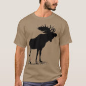 ヘラジカのシルエット Tシャツ (正面)