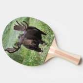 ヘラジカ (Alces alces) と野の花 卓球ラケット (横)