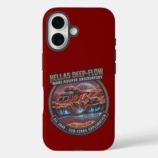 ヘラス深層マルス帯水層天文台 Case-Mate iPhoneケース (裏面)
