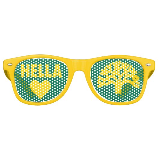 ヘラハートオークランドオークツリーパーティーグラス レトロサングラス (正面)