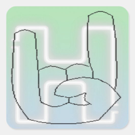 ヘラボタン スクエアシール (正面)