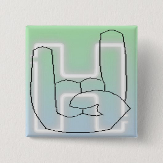 ヘラボタン 缶バッジ (正面)