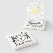 ヘラルカスタムディックスタグブラゾン ストーンコースター (横)