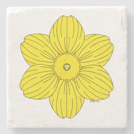 ヘラルディックダフォディル ストーンコースター (正面)