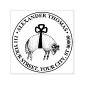 ヘラルディックバンドフリースラムシープクレストエンブレム セルフインキングスタンプ (デザイン)