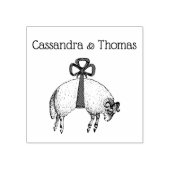 ヘラルディックバンドフリースラムシープクレストエンブレム ラバースタンプ (インプリント)