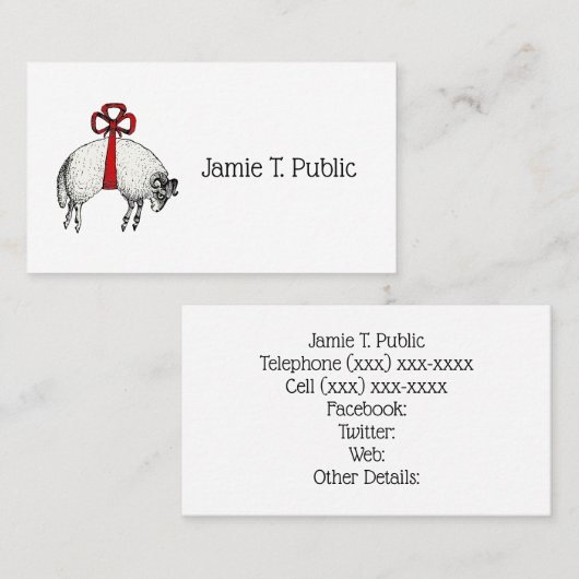 ヘラルディックバンドフリースラムシープクレストエンブレム 名刺 (正面/裏面)