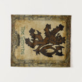 ヘラルディックランパントライオンカスタム タペストリー (正面(横))