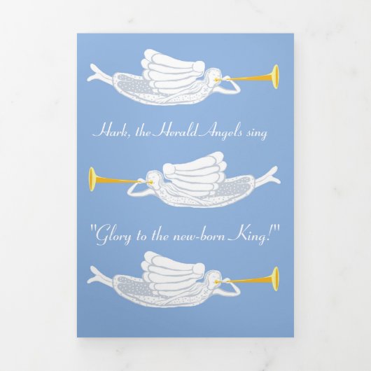 ヘラルドエンジェルスがクリスマスカードを歌う 三つ折り招待状 (カバー)