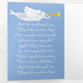 ヘラルドエンジェルスがクリスマスカードを歌う 三つ折り招待状 (内部最初)