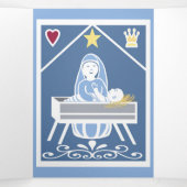 ヘラルドエンジェルスがクリスマスカードを歌う 三つ折り招待状 (内部中)