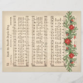 ヘラルドエンジェルスがクリスマスミュージックシートを歌う (正面)