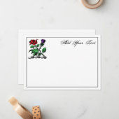 ヘラルドバラ&シスルクレストカラーノートカード ノートカード (正面/裏面インサイチュ)