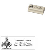 ヘラルドパイナップルクレスト名差出人住所 ラバースタンプ (押印)