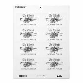 ヘラルドライソウッパーソナライズされたトックス天秤座蔵書票 ラベル (フルシート)