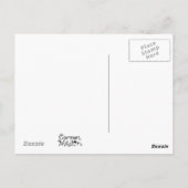 ヘラルド – かわいい中世ウサギのアートポストカード ポストカード (裏面)