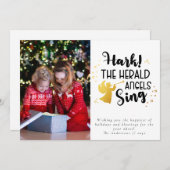 ヘラルド・エンジェルスの金箔の写真を歌う シーズンカード (正面/裏面)