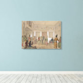 ヘランのハーレム饗宴(鉛筆と紙のw/c) キャンバスプリント (インサイチュ (ウッドフロア))