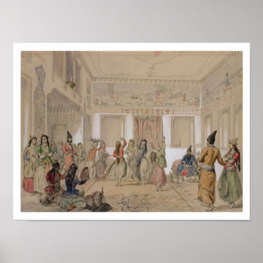 ヘランのハーレム饗宴(鉛筆と紙のw/c) ポスター (正面)