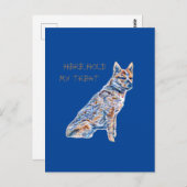 ヘラー牛の犬が私の治療を受ける ポストカード (正面/裏面)