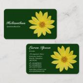 ヘリアンサス – ダークグリーン 名刺 (正面/裏面)