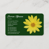 ヘリアンサス – ダークグリーン 名刺 (裏面)