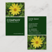 ヘリアンサス – ダークグリーン 名刺 (正面/裏面)