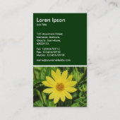 ヘリアンサス – ダークグリーン 名刺 (裏面)