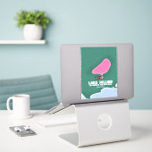 ヘリアール湖のオーストラリアの地図。 シール (デスク上のノートパソコン)