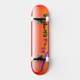 ヘリウムフリップオレンジスケートボード スケートボード