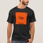 ヘリウム - ヘルツォーク おもしろい 化学 元素記号 Tシャツ (正面)