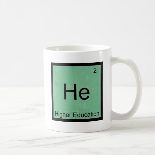 ヘリウム - 高等教育 化学元素記号Tシャツ コーヒーマグカップ (右)
