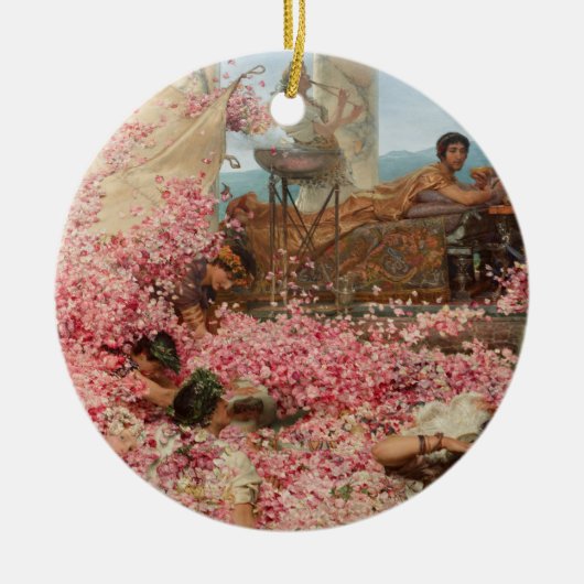 ヘリオガバルス(古代ローマのラグジュアリー)のバラ セラミックオーナメント (正面)