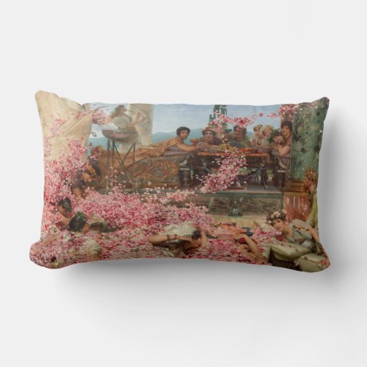 ヘリオガバルス（古代ローマのラグジュアリー）のバラ ランバークッション (正面)