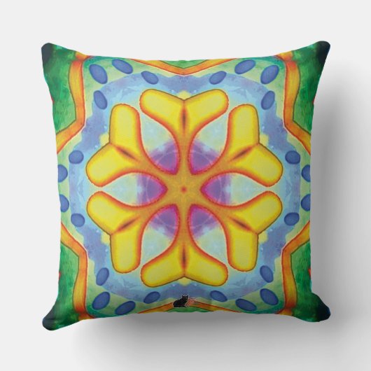 ヘリオス万華鏡のように千変万化するパターン枕 クッション (裏面)